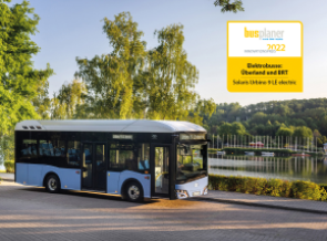 Urbino 9 LE electric zwyciężył w prestiżowym konkursie busplanner Innovation Award 2022 w kategorii „Intercity Bus”