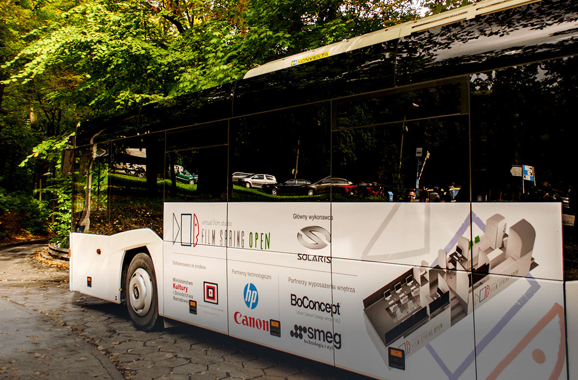 Autobus per studio cinematografico mobile