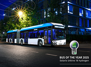 Solaris Urbino 18 hydrogen wins the&nbsp;“Bus of&nbsp;the Year 2025” title